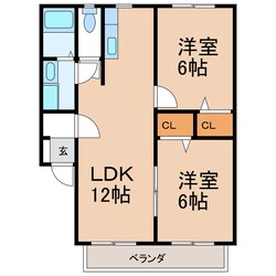 グリーンコートいちじまCの物件間取画像